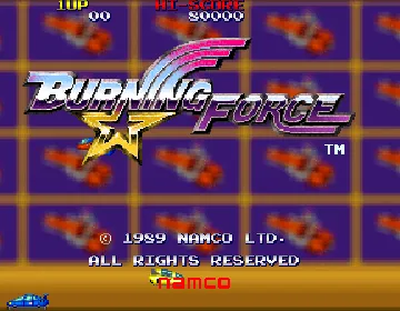 Burning Force (Japan) screen shot title